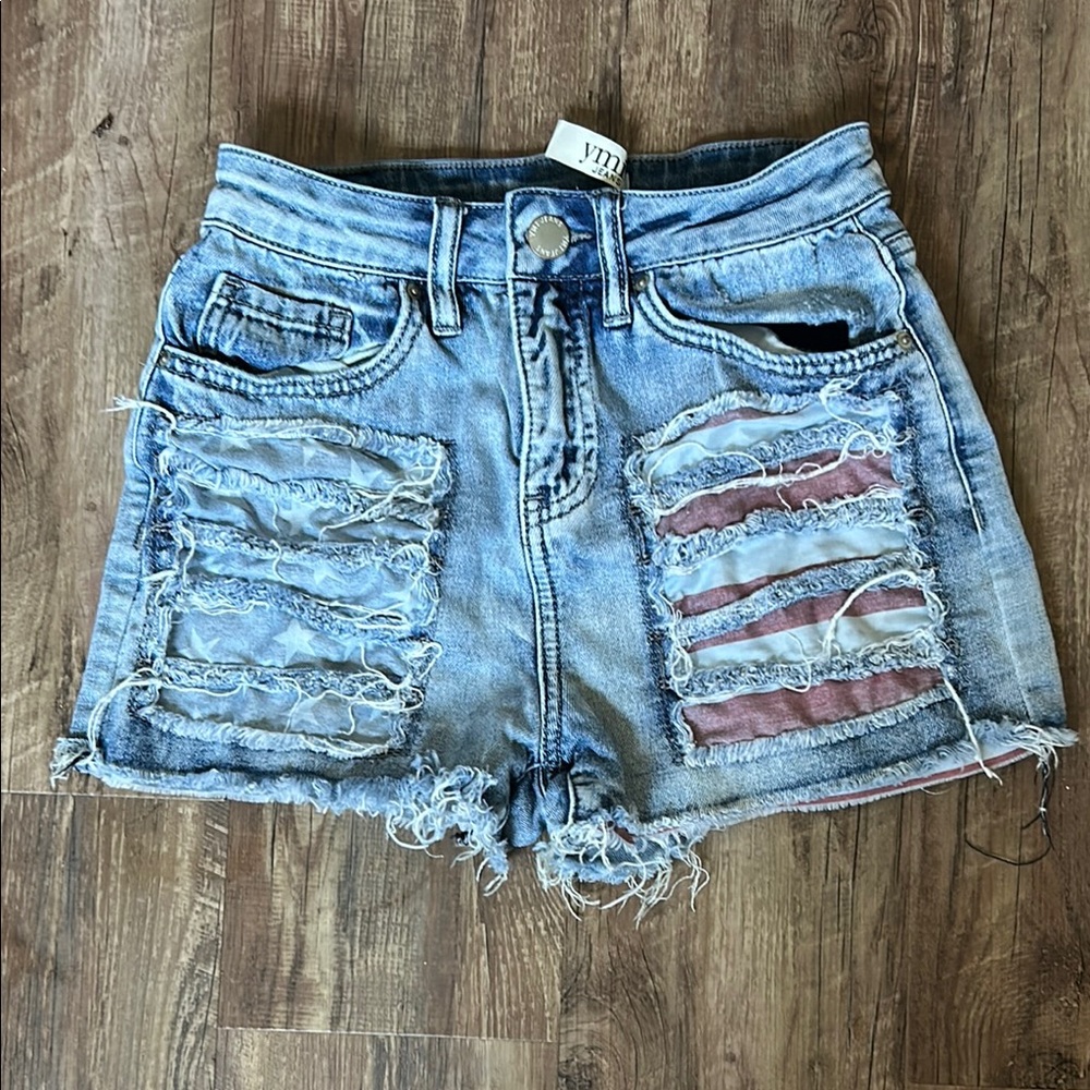 YMI - Distressed Denim Shorts - Picture 1 of 5